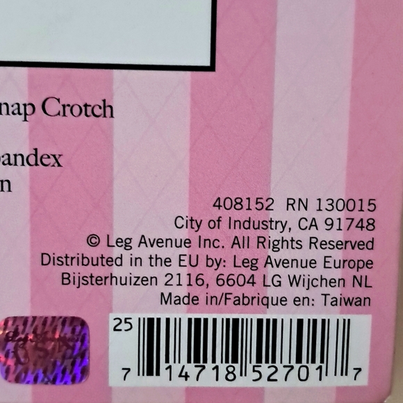 Cat Bodysuit Striped Sexy Black White Stripes Leg Avenue Unisex - Picture 5 of 13